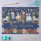 ザくるみ割りクリスマスバレエヴィンテージ水色 薄葉紙 (クラフト)