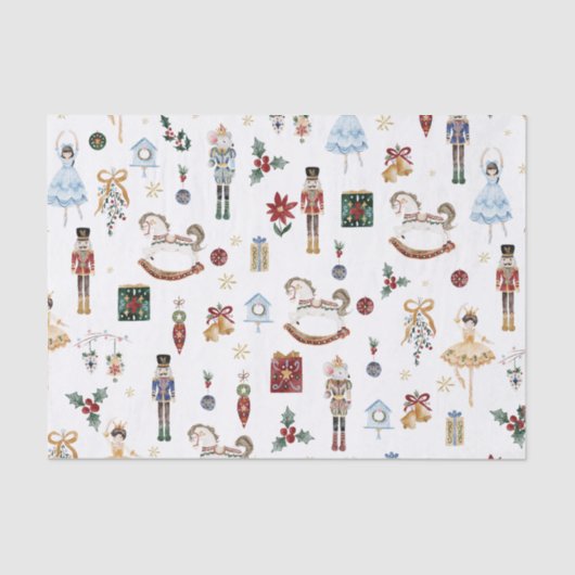 ザくるみ割りクリスマスバレエヴィンテージ水色 薄葉紙 (正面)