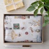 ザくるみ割りクリスマスバレエヴィンテージ水色 薄葉紙 (ギフト)