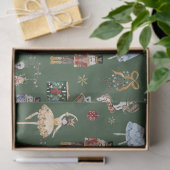 ザくるみ割りクリスマスバレエヴィンテージ水色 薄葉紙 (ギフト)