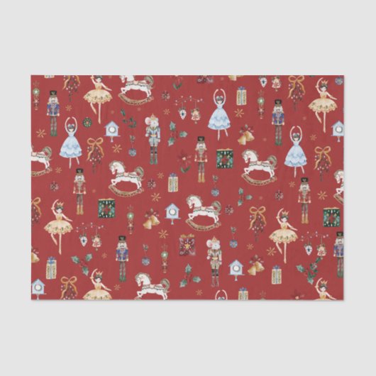 ザくるみ割りクリスマスバレエヴィンテージ水色 薄葉紙 (正面)