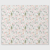 ザくるみ割りクリスマスホリデーラッピング紙 ラッピングペーパー (フラット)