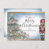 ザくるみ割り名前をカスタムするメリークリスマス ポストカード (正面/裏面)