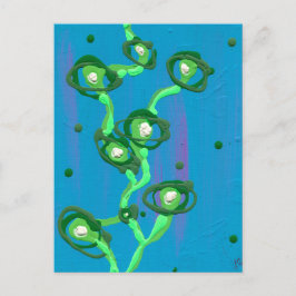 ザつる植物-抽象芸術ア絵画ート ポストカード