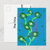 ザつる植物-抽象芸術ア絵画ート ポストカード (正面/裏面)