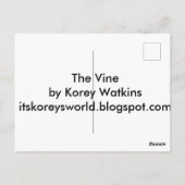 ザつる植物-抽象芸術ア絵画ート ポストカード (裏面)