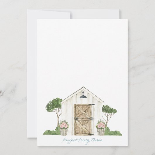 ザのまわりにハウスカップルズブライダルシャワー招待状 招待状 (裏面)