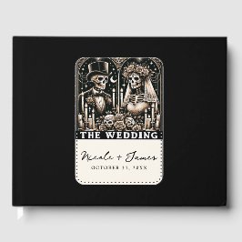 ザの結婚タロットスケルトン新郎新婦 ゲストブック