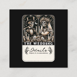 ザの結婚タロットスケルトン新郎新婦 スクエア名刺
