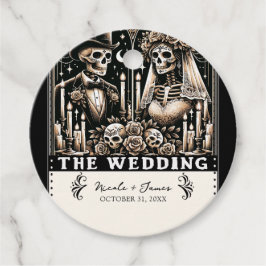 ザの結婚タロットスケルトン新郎新婦 フェイバータグ