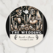 ザの結婚タロットスケルトン新郎新婦 フェイバータグ (裏面)