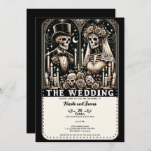 ザの結婚タロットスケルトン新郎新婦