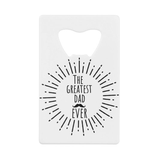 ザもっとも偉大パパヴィンテージひげ クレジットカード栓抜き (正面)