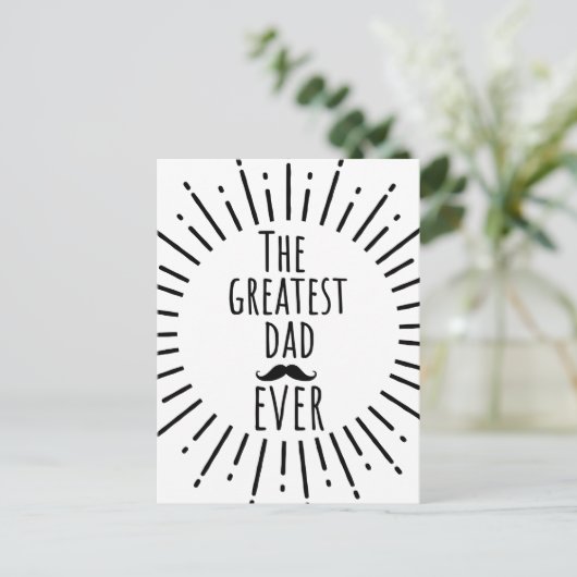 ザもっとも偉大パパヴィンテージひげ ポストカード (スタンド正面)