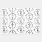 ザもっとも偉大パパヴィンテージひげ ラッピングペーパーシート (正面)