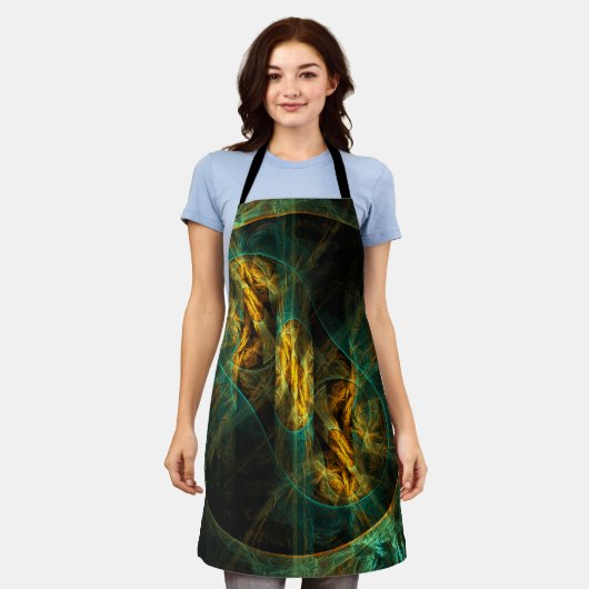 ザアイオブザジャングル抽象芸術アートエプロン エプロン (着用した状態)
