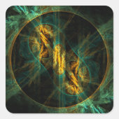 ザアイオブザジャングル抽象芸術アートスクエアシール スクエアシール (正面)
