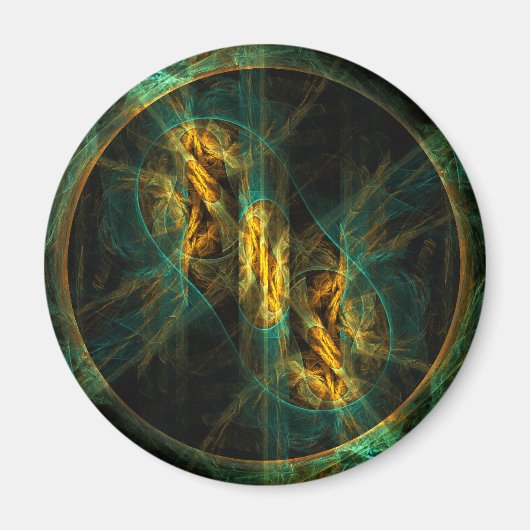 ザアイオブザジャングル抽象芸術アートスクエアマグネット マグネット (正面)