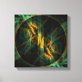 ザアイオブザジャングル抽象芸術アートブラック&ホワイト キャンバスプリント