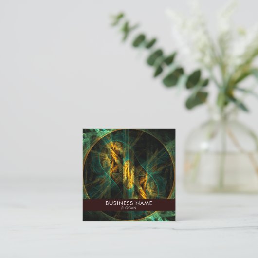 ザアイオブザジャングル抽象芸術アートプロフェッショナル スクエア名刺 (スタンド正面)