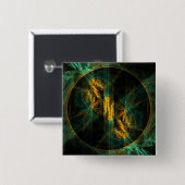 ザアイオブザジャングル抽象芸術アートボタン(四角) 缶バッジ (正面&裏面)