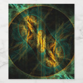 ザアイオブザジャングル抽象芸術アート ワインラベル (シングルラベル)