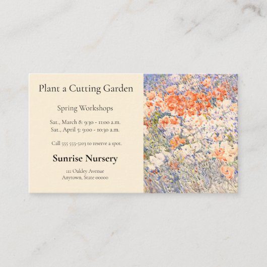 ザアイランドガーデン子供部屋 名刺 (正面)