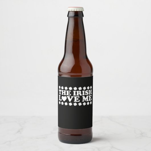 ザアイリッシュラブメシャームロックサンパトリックの日レトロ ビールラベル (正面)