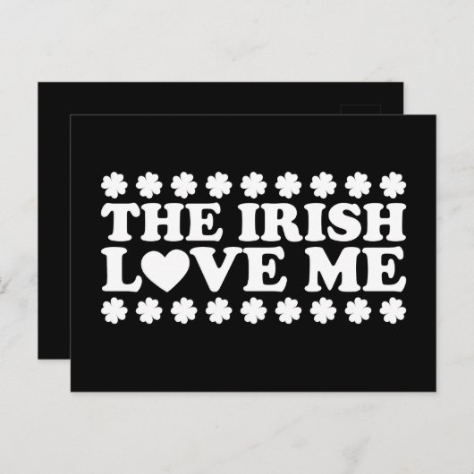 ザアイリッシュラブメシャームロックサンパトリックの日レトロ ポストカード (正面/裏面)