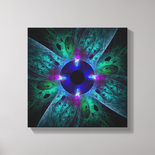 ザアイ抽象芸術アートブラックアンドホワイト キャンバスプリント (正面)