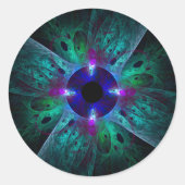 ザアイ抽象芸術アートラウンドステッカー ラウンドシール (正面)