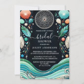 ザアクアシンドワーク積み重ねシーガラスブライダルシャワー 招待状 (正面)