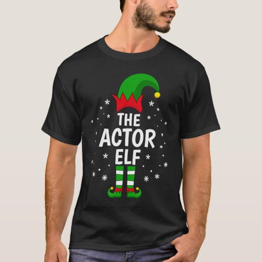 ザアクター小妖精や小人ファミリーマッチンググループアイディアChristma Tシャツ (正面)