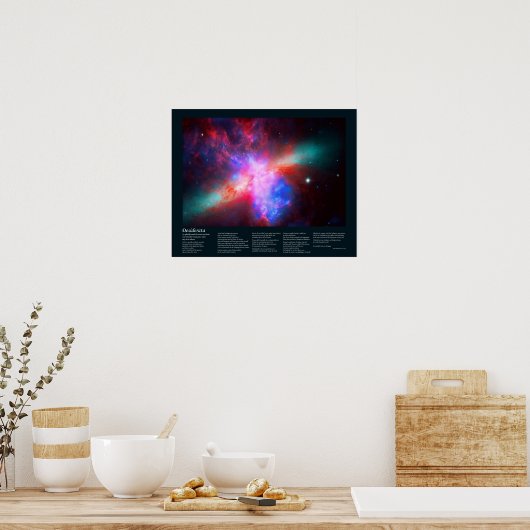 ザアクティブシガー銀河系 – メシエ82 ポスター (キッチン)