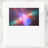 ザアクティブシガー銀河系 – メシエ82 長方形シール (バッグ)