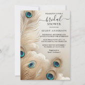 ザアジアン素朴スカイクラウドピーコックブライダルシャワー 招待状 (正面)