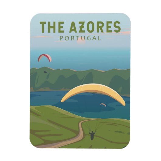 ザアゾレスポルトガルトラベルヴィンテージ マグネット (縦)