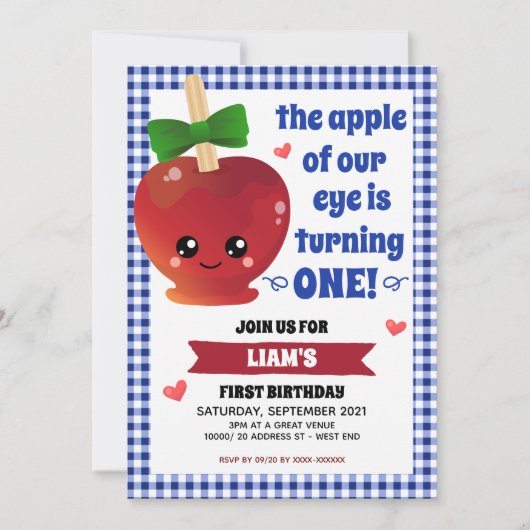 ザアップルオブザアイボーイ誕生日招待状 招待状 (正面)