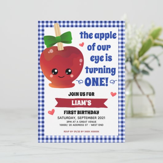 ザアップルオブザアイボーイ誕生日招待状 招待状 (スタンド正面)