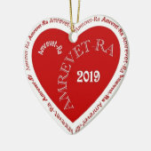 ザアトランティスグレイルホリデー2019ハートオーナメント- 2 セラミックオーナメント (左)