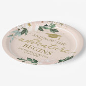 ザアドベンチャーがピンク赤面フローラグラードパーティー ペーパープレート (アングル)