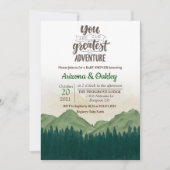 ザアドベンチャーがベビーシャワー招待状を開始 招待状 (正面)