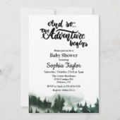 ザアドベンチャーがベビーシャワー招待状を開始 招待状 (正面)