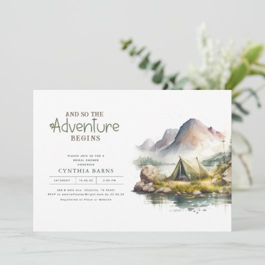 ザアドベンチャーは野生の自然ブライダルシャワー 招待状 (スタンド正面)