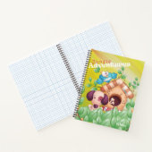 ザアドベンチャーノートかわいい犬と家の名前 ノートブック (内部)