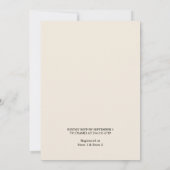 ザアドベンチャーパスポートボーディングパスブライダルシャワー 招待状 (裏面)