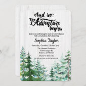ザアドベンチャー卒業式パーティー招待状 招待状 (正面/裏面)