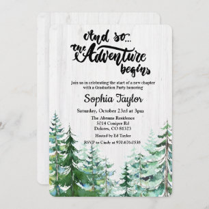 ザアドベンチャー卒業式パーティー招待状 招待状