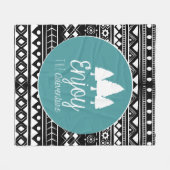 ザアドベンチャー楽しむボホ フリースブランケット (正面(横))