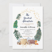 ザアドベンチャー素晴らしフォレストベビーシャワー 招待状 (正面)